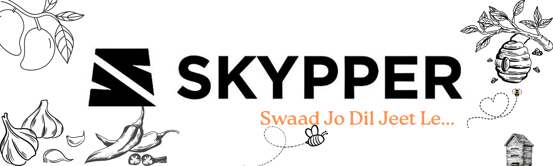 Skypper Garlic Chutney | Traditional Tangy & Spicy Indian Achar | Handcrafted, Sun-Dried & Naturally Preserved | Made with Cold-Pressed Mustard Oil | Food Graded Glass Jar banner