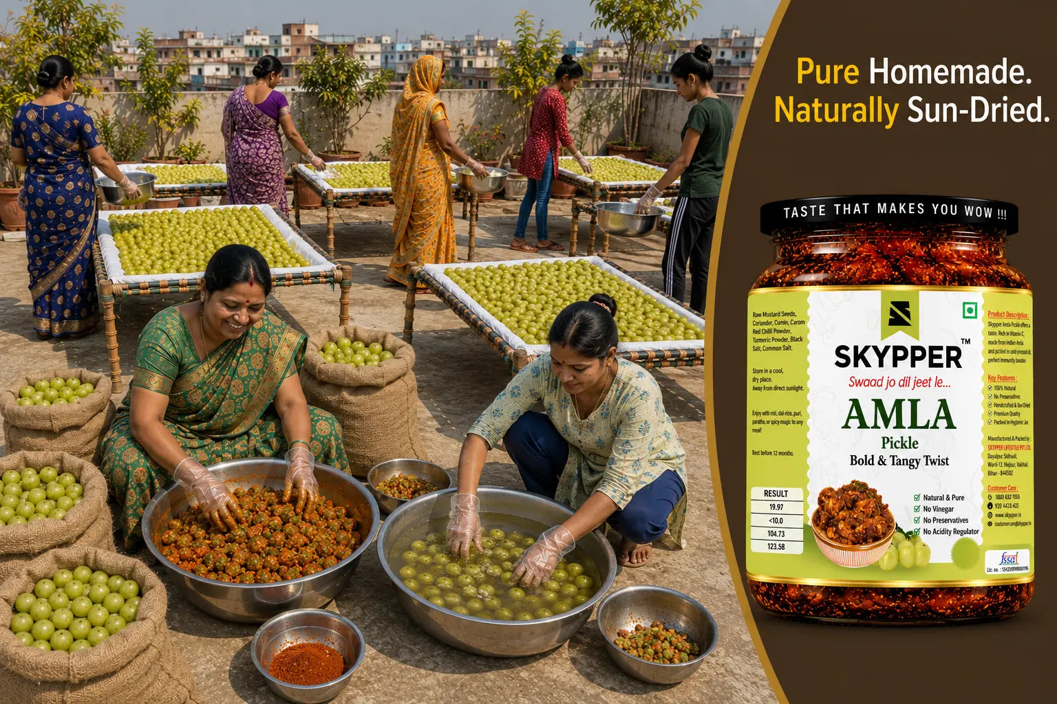 Homemade Amla Pickle | Made in Mustard Oil | No Preservatives