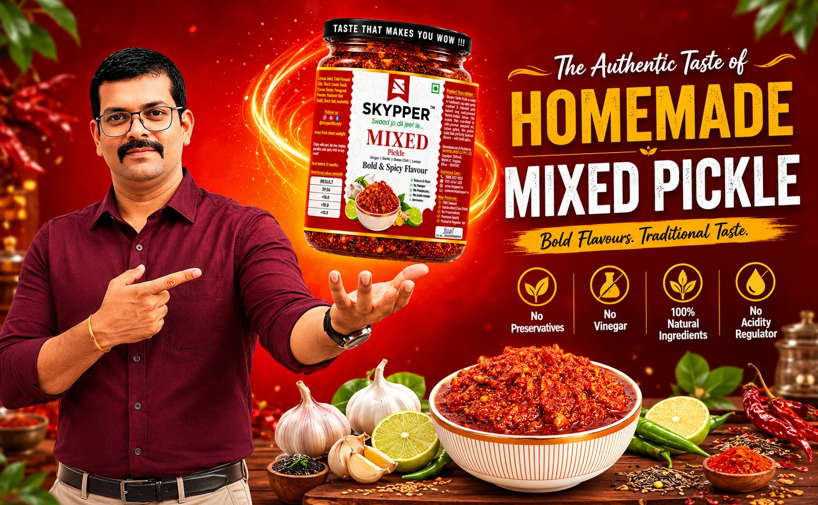Mixed Pickle + Mango Pickle — Two Timeless Classics in One Pack