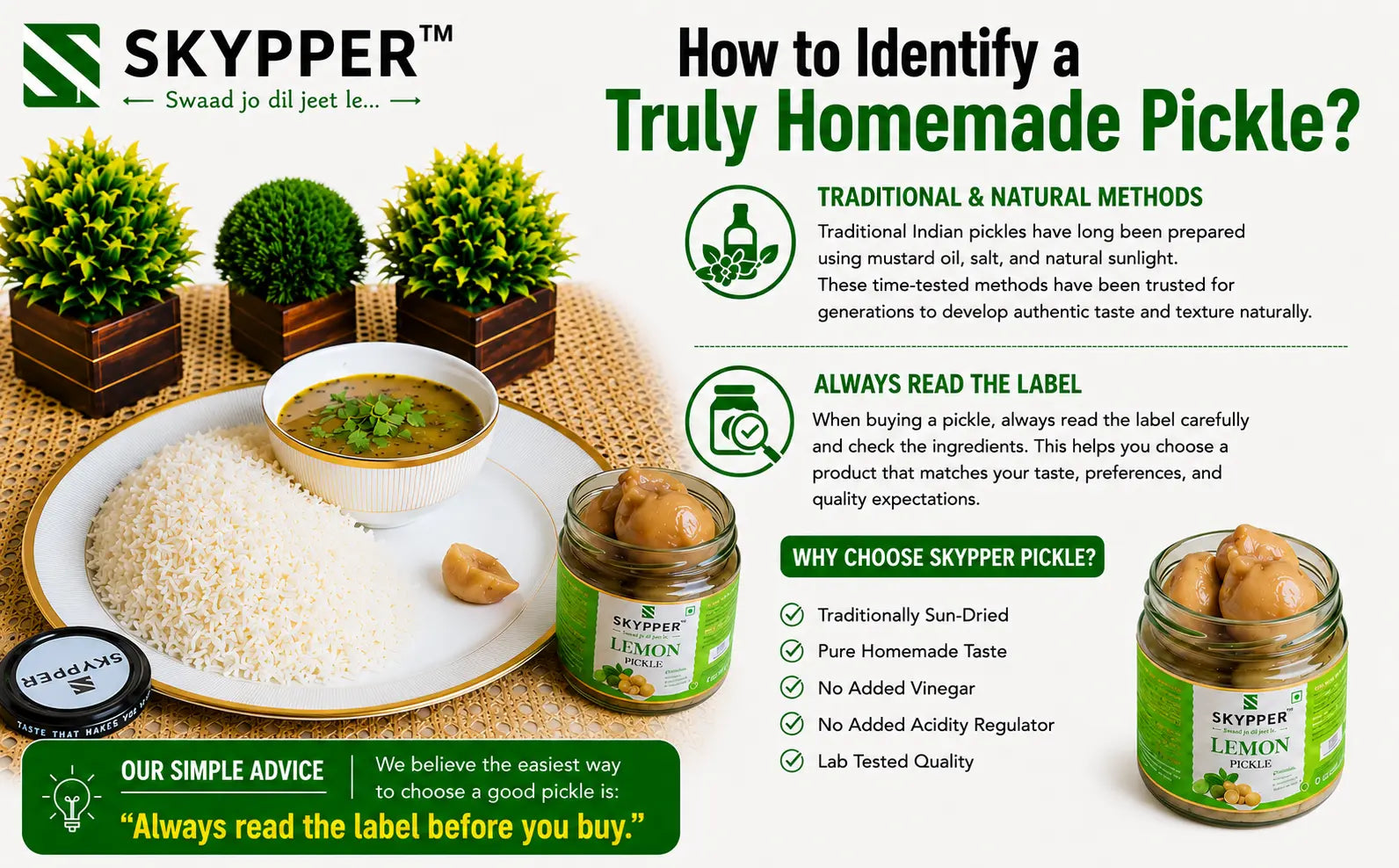 The Skypper Duo Combo: Garlic Pickle + Lemon Pickle — Bihar's Most Loved Pickle Pair