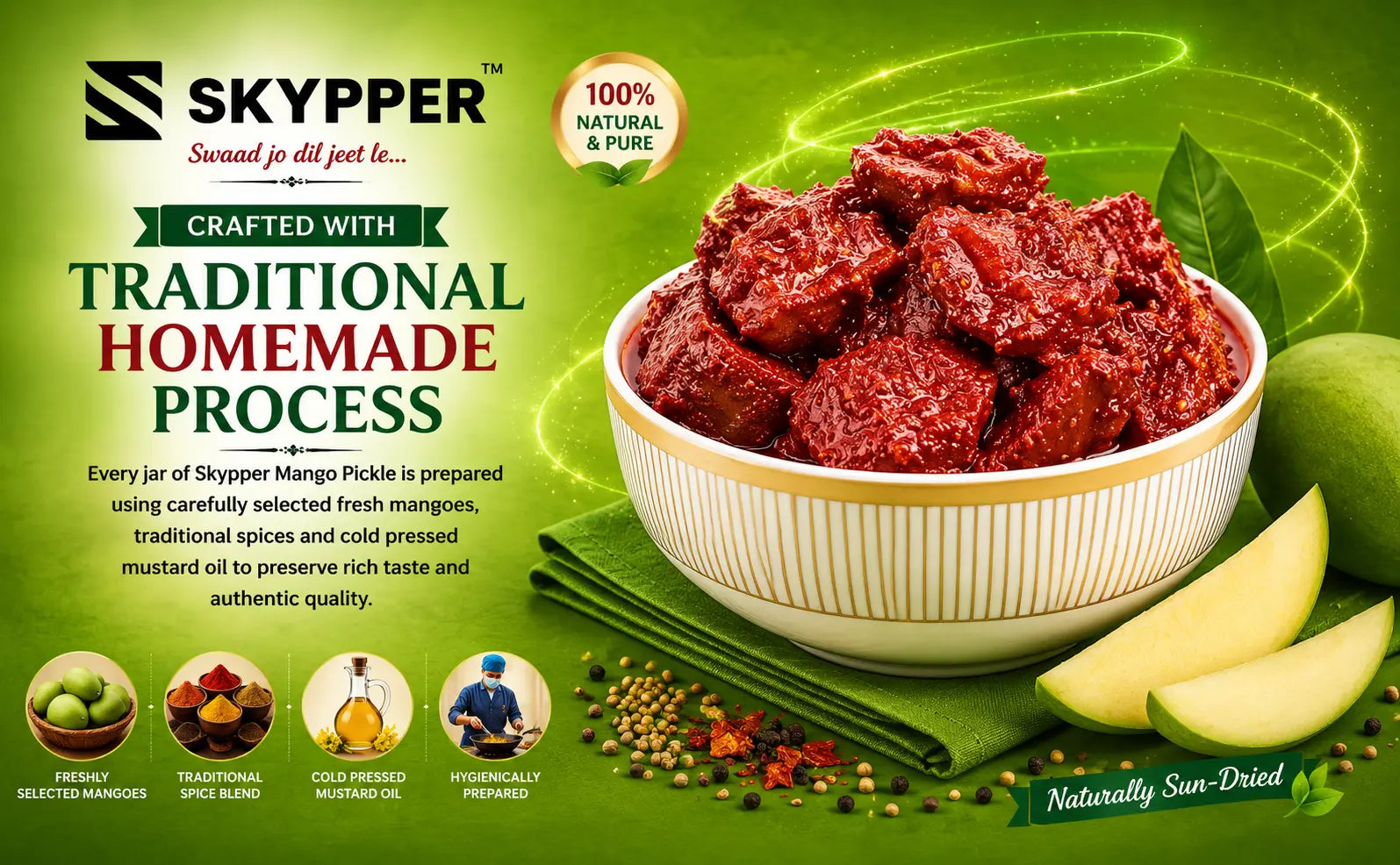 Mixed Pickle + Mango Pickle — Two Timeless Classics in One Pack