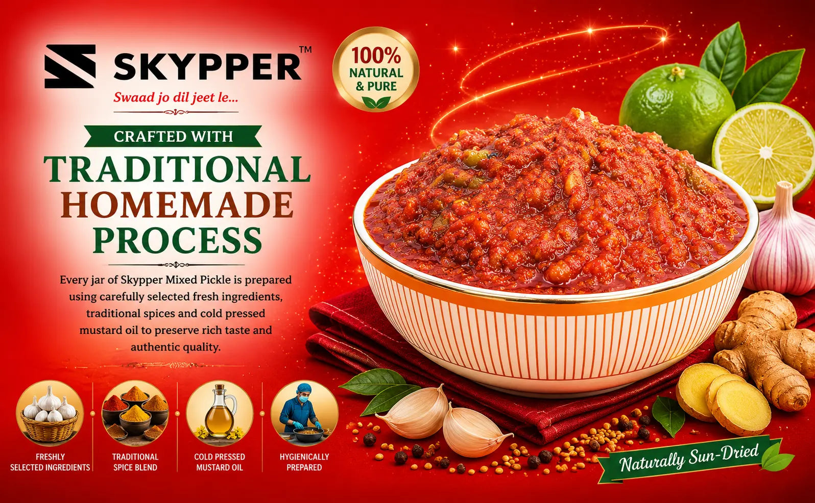 Mixed Pickle + Mango Pickle — Two Timeless Classics in One Pack